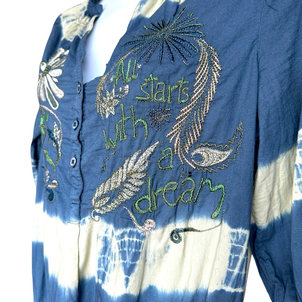 Desigual It All Starts With A Dream Embroidered Art Top M
